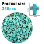 Turquoise Cross Beads for Bracelet Making - 360pcs 8x10mm Natural Semi-Precious Gemstone Loose Spacer Beads for Jewelry, Beading, Earrings & DIY Handmade Crafts - color: Turquoise Cross 8*10mm