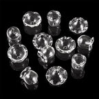 FASHEWELRY 12Pcs Clear Glass Wind Bell Beads Set Crystal Trumpet Flower Beads Caps Transparent Glass Fishing Beads Jellyfish Beads for Wind Chimes Earring Craft Jewelry Making - color: Clear-2 Styles