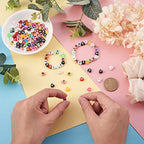 Cheriswelry 1400Pcs 6.5-7.5mm Heart with Letter Acrylic Beads with 1Roll 1mm Elastic Crystal Thread Colorful Heart Alphabet Beads for DIY Valentine Friendship Bracelet Jewelry Making - color: Mixed Color-Heart with Letter