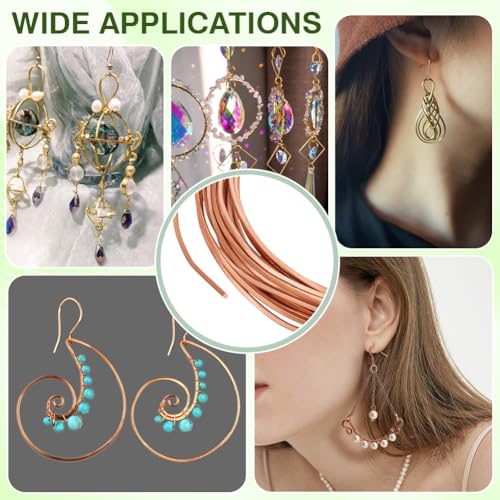 BENECREAT 19.7Ft Square Copper Wire, 16 Gauge Pure Copper Wire, Craft Wire for Jewelry Making, Gem Metal Wrap, Garden, Sculpting, Armature, Half Hard - size: 16 Gauge