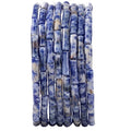 Natural Blue Sodalite Cylinder Tube Beads 4x13mm 38cm/str Loose Semi Gemstone Stone Beads for Making Bracelets Necklace Earrings - color: Blue Sodalite, size: 4x13mm Cylinder
