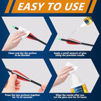 Fletching Glue 100g, Heavy Duty Arrow Glue Kit for Carbon, Aluminum, Wood Shafts, Instant & Clear Arrow Insert Adhesive Bonder for Fletching Vanes, Feathers and Inserts - size: 100g, style: Fletching Glue