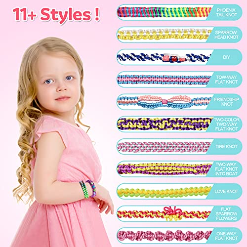 DDAI Arts and Crafts for Kids Age 8-12 Friendship Bracelet Making Kit for Girls - Best Birthday Gifts Ideas for Girl 7 9 10 11 Year Old - Popular Bracelets String Maker Toys Set - color: Purple