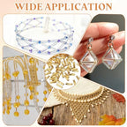 uxcell 1500Pcs Glass Bugle Seed Beads, 6x2mm Mini Long Tube Seed Beads Tube Loose Glass Seed Spacer Bead for DIY Earring Bracelets Necklace Jewelry Making Embroidery, Deep Gold - color: Deep Gold