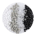 1100pcs Pony Beads,Friendship Bracelet Beads,Halloween Beads,Pony Beads for Bracelets,Beads for Braids,Cool Beads,Bulk Beads for Jewelry Making,Mixed Beads,Black White Beads - color: black white beads