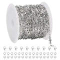 SMYHTGLIF 4 Meters Stainless Steel Cross Jewelry Making Chains Silver Chain Bulk for Jewelry Making DIY Jewelry Findings - color: Cross Silver