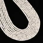 180 Pcs 2x4mm Natural White Howlite Stone Bead Heishi Disc DIY Rondelle Beads for Bracelets Jewelry Making Crafts - color: White Howlite, size: 2x4mm