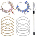 Exway 10 Pcs Snake Charm Bracelet Chain 8.0 Inch Gold and Silver Charm Bracelet Kit Snake Chain Bracelets Chain for Christmas DIY Women Jewelry Making Gifts - color: gold+silver, size: 8.0in