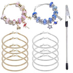 Exway 10 Pcs Snake Charm Bracelet Chain 7.0 Inch Gold and Silver Charm Bracelet Kit Snake Chain Bracelets Chain for Christmas DIY Women Jewelry Making Gifts - color: gold+silver, size: 7.0in