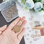 UNICRAFTALE 84pcs 6/8/10mm Twisted Open Jump Rings Golden and Stainless Steel Color Stainless Steel Jump Rings Connectors Rings for DIY Bracelet Necklaces Jewelry Making