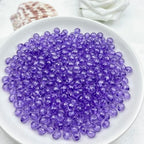 200PCS 10MM Round Crystal Acrylic Beads Crystal Faceted Beads Spacer Beads for DIY Crafts Jewelry Making, Bracelets Necklaces Wind Chimes Suncatchers Loose Gemstones(61-Purple) - color: 61-Purple, size: 10MM