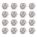 Craftdady 30Pcs 8mm Crystal Rhinestone Rondelle Spacer Beads Platinum Disco Ball Loose Beads for Jewelry Making Hole: 2mm… - color: Platinum-8mm