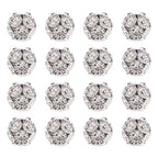 Craftdady 30Pcs 8mm Crystal Rhinestone Rondelle Spacer Beads Platinum Disco Ball Loose Beads for Jewelry Making Hole: 2mm… - color: Platinum-8mm
