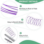 M METERXITY 0.2mm Jewelry Wire, 32 Gauge 328FT Craft Wire Copper Beading Wire for Jewelry Making/Planting/Weaving/DIY Crafting, Soft Metal Wires [100M, Purple] - color: Purple, size: 0.2mm 32 Gauge