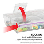 Craft Mates Craft & Sewing Supplies Organizer, 14 Locking Compartments (3XL) with Clear Lids, Bead, Jewelry, Embroidery, Thread, Needle, Scrapbooking, DIY Storage Box for Crafters and Artists - style: 14 Locking Compartments (3XL)