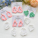 Organic Polymer Clay Cutters Set – Molds, Clay Cutters for Polymer Clay, Clay Earring Tools - color: H color