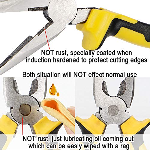 DOWELL Needle Nose Pliers Long Nose Pliers 8 Inch with Wire Cutter for Jewelry Nickel Chromium Steel Construction And Professional Handle - size: 8" Long Nose Pliers