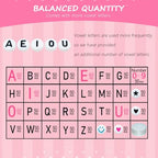 Amaney 1600pcs Acrylic Alpabet Letter Beads,31 Styles,Heart,Number,Star and Smiley Beads,4x7mm for Jewelry Making Bracelets Necklaces Key Chains - color: White&Heart, size: 7x4mm