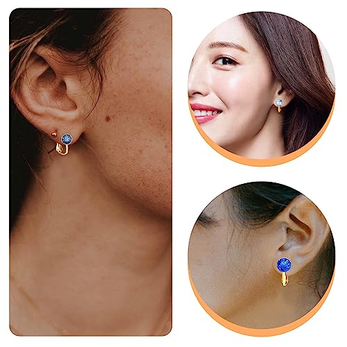 20pcs Clip-on Earring Converters Brass Round Flat Back Tray Earring Clips Components with Silicon Earring Pads for DIY Earrings Design Jewelry Making Findings, Gold and Silver - color: Silver,Gold
