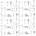 Youdiyla 51pcs Alloy Ancient Silvery Father's Day Series Tool Set Pendant Jewelry Making DIY Keychain Earrings Pendant Various Design Charms for Jewelry Making Bracelets Necklace (M351) - color: M351