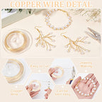 BENECREAT 39ft 20 Gauge Real 14K Gold Plated Copper Wire, Golden Copper Beading Wire for Bracelet Necklace Charm Beading Jewelry Making Findings - size: 20 Gauge