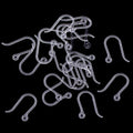 AKOAK 50pc 0.65mm Non-Allergenic Plastic Ear Wire Hooks Earring Findings fit DIY Jewelry (Transparent) - color: Transparent