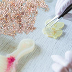 Iridescent Glass Tiny Bubble Beads, 0.4-3mm 20g No Hole Micro Mini Round Brown Water Droplets Beads - Applications: for Resin Filler, Nail Art, Dollhouse Bath Tub, 2-Pieces - color: Brown, size: φ0.4-3mm