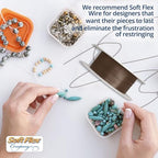 Soft Flex 49 Strand Beading Wire - Medium 0.19 Diameter - 10 Feet Nylon Design Wire - style: Antique Brass