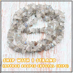 500 pcs Natural Chip Stone Beads, Gray Labradorite 5-8 mm Irregular Gemstones Healing Crystal Loose Rocks Bead Hole Drilled for Jewelry Making Bracelet - color: Gray Labradorite