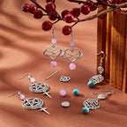 SUNNYCLUE 1 Box DIY Make 10 Pairs Knot with Beads Earring Making Kit Including Heart Infinity Knot Charms Turquoise Beads Jade Bead for Beginners DIY Earring Jewellery Making Crafts - color: Celtic Knot Earrings 5