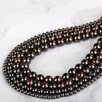 4mm 200pcs Natural Stone Round Beads Garnet Genuine Stone Beading Loose Gemstone DIY Charm Smooth Beads for Bracelets Necklaces Earrings Hole Size 1mm (Garnet 4mm) - color: Garnet, size: 4mm