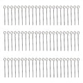 Shapenty 200PCS Mini Metal Wire Eyepins Beading Small Open Eye Head Pins Needles Bulk for DIY Craft Bead Earring Pendant Necklace Bracelet Jewelry Charm Finding Making (20mm/0.79Inch, Silver) - color: Silver, size: 20 mm