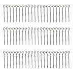Shapenty 200PCS Mini Metal Wire Eyepins Beading Small Open Eye Head Pins Needles Bulk for DIY Craft Bead Earring Pendant Necklace Bracelet Jewelry Charm Finding Making (20mm/0.79Inch, Silver) - color: Silver, size: 20 mm