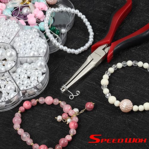 SPEEDWOX Mini Needle Nose Pliers Smooth Flat Jaws Extra Long Nose Long Reach Micro Functional Precision Tool with Spring Craft Beading Jewelry Making Chrome Vanadium Steel 5 Inches - style: Needle Nose Pliers