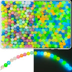 700Pcs Glow in The Dark Beads, 8mm Glowing Solar Luminous Round Beads Mixed Acrylic UV Beads Color Changing Bracelet Beads Sun Sensitive Plastic Glow Beads Bulk for Jewelry Making Bracelets - color: Mixed Colors 8mm Round Beads