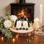 Penguin Gifts for Him Her Boyfriend Girlfriend, Set of 2 Ceramic Penguin Figurines Forever Love Anniversary Birthday Gifts for Women Men, Romantic Valentines Gift for Wife Husband Couples Cute Decor - style: Penguin(2 Set）