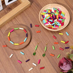 1 Box 192PCS 4x13MM Natural Tube Stone Beads Strands with Hole Synthetic Turquoise Column Cylinder Gemstone Loose Spacer Bead Bulk for Jewellery Making Bracelets Necklace DIY Crafts Supply - color: Mixed Color
