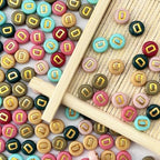200PCS Round Letter Beads,4x7mm Color Acrylic Alphabet Beads D Beads with Letters for Bracelet Making Necklace Keychain Jewelry DIY (Letter D) - color: Letter D