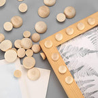 200 Pcs Half Wooden Beads, Unfinished Natural Split Wood Balls, 12mm/15mm/20mm Small Half Round Decorative Wooden Craft Beads Balls for Paint DIY Craft Kids Arts Toy Home Party Decoration
