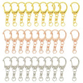 30 Pcs 3 Colors Lobster Claw Clasps Swivel Keychain Clip Keychain Clasp, Lobster Clasp Key for Key Rings Crafting