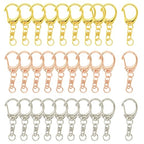 30 Pcs 3 Colors Lobster Claw Clasps Swivel Keychain Clip Keychain Clasp, Lobster Clasp Key for Key Rings Crafting