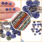 GEM-Inside 2x6mm Natural Dark Blue Sodalite Jasper Stone Heishi Disc Rondelle Spacer Beads for Jewelry Making Full 15" Strand Energy Stone Healing Power Crystal - color: Dark Blue Sodalite Jasper
