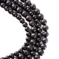 RayLineDo® 48Pcs 8mm Natural Round Volcanic Gemstone Loose Beads Black Lava Stone Beads for Jewelry Making - color: Lava, size: 8mm