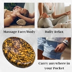 Amazing Gemstone Fruit Jasper Worry Stone Crystals and Healing Stones - Stress Relief Gifts - Piedra Crystal Fidget for Meditation, Relaxation - Unique Stocking Stuffers Birthday Gifts for Women, Men - color: Fruit Jasper