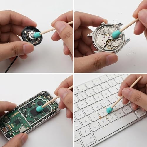 2 Watch Cleaning Putty Watchmaking Cleaning Putty Watch Cleaner Clay, w/ 10PCS Willow Sticks, Watch Repair Putty Tools for Wristwatch Wheel Pivot, Watchmaker Repair Kits for Jewelry Watches Cleaning