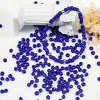 Bala&Fillic Opaque Dark Blue Color 4mm Seed Beads About 1200pcs/100Grams in Bag, 6/0 Glass Craft Beads for Making Bracelet and Necklace (Dark Blue -4mm) - color: Dark Blue -4mm