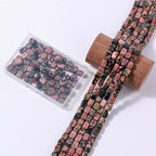 Natural Large Rhodochrosite Cube Stone Beads 8x11mm 38cm/str Loose Semi Gemstone Stone Square Beads for Making Bracelets Necklace - color: Rhodochrosite