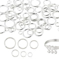 180PCS 925 Sterling Silver Open Jump Rings,3/4/5/6/7/8mm Jewelry Connector Rings for Bracelets Necklaces Earrings DIY Craft Making Supplies