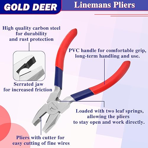 Mini Linemans Pliers With Serrated Jaw Electrical Pliers Side Cutter For Arts Hobby Craft Mechanical Work Small Electronics - style: Linemans Pliers