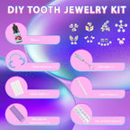 Tooth Gem Kit, DIY Crystals Jewelry Kit Teeth Gems Set, Professional Fashionable Tooth Gems Starter Set